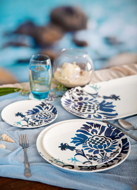 Bright Designs Melamine Dinner Plate
Set of 6 (D 26cm) blue blanc