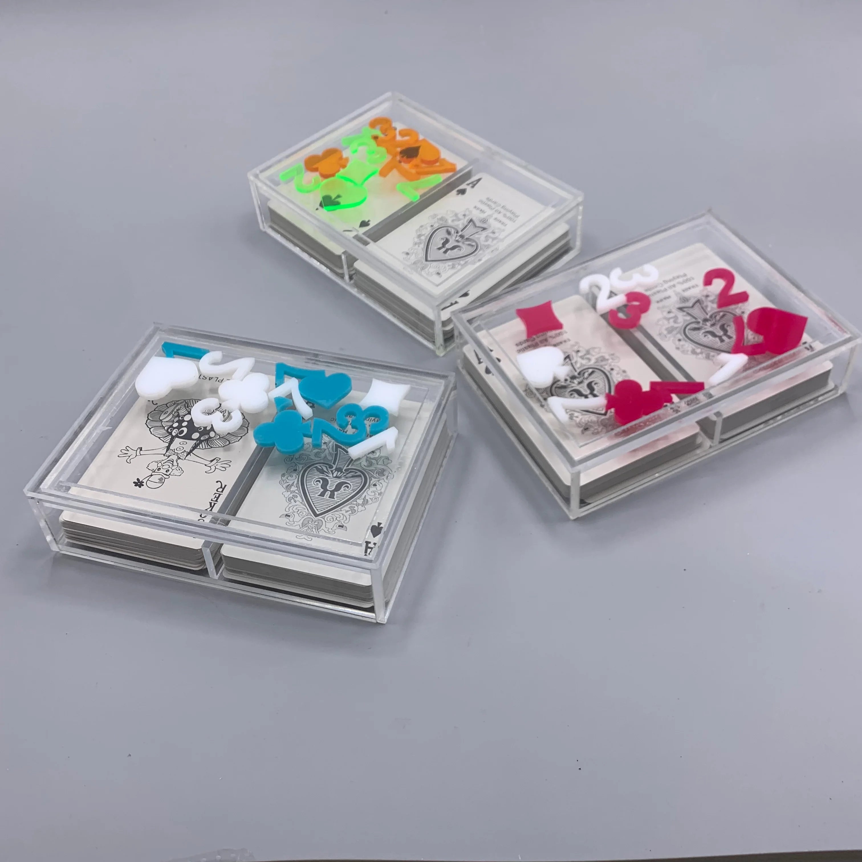 Zee Designs Plexiglass Playing Cards Box