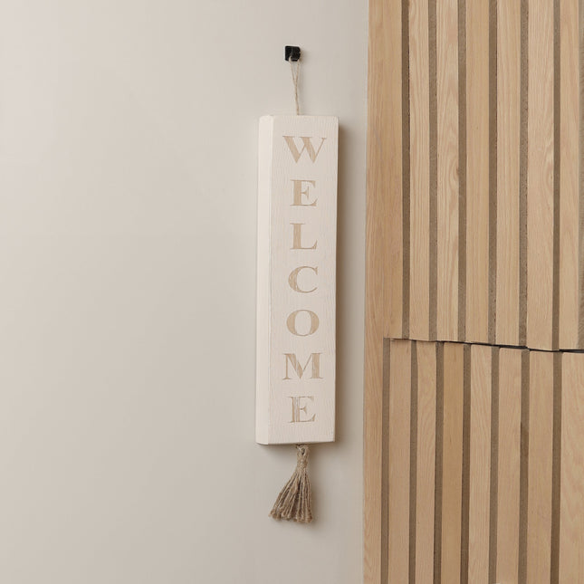 The Words Co Welcome Wood block