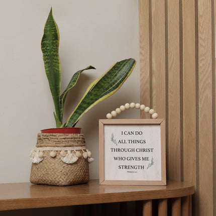The Words Co I Can Do  Beaded Frame