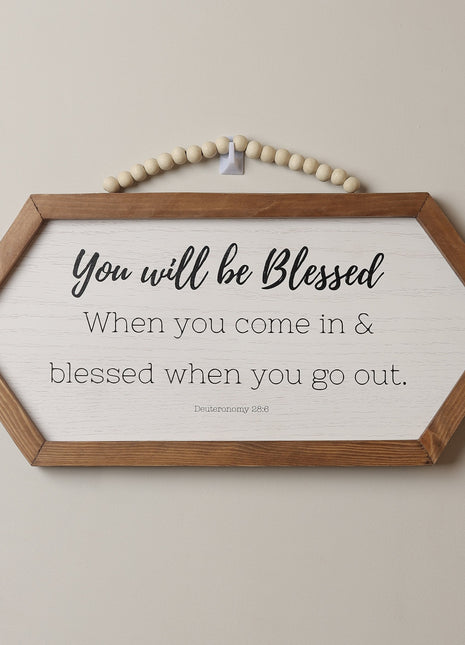 The Words Co You will be blessed  Hex Decor