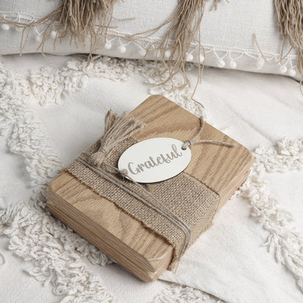 The Words Co Grateful Ribboned Beige Book Decoration