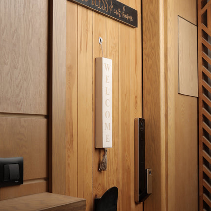 The Words Co Welcome Wood block