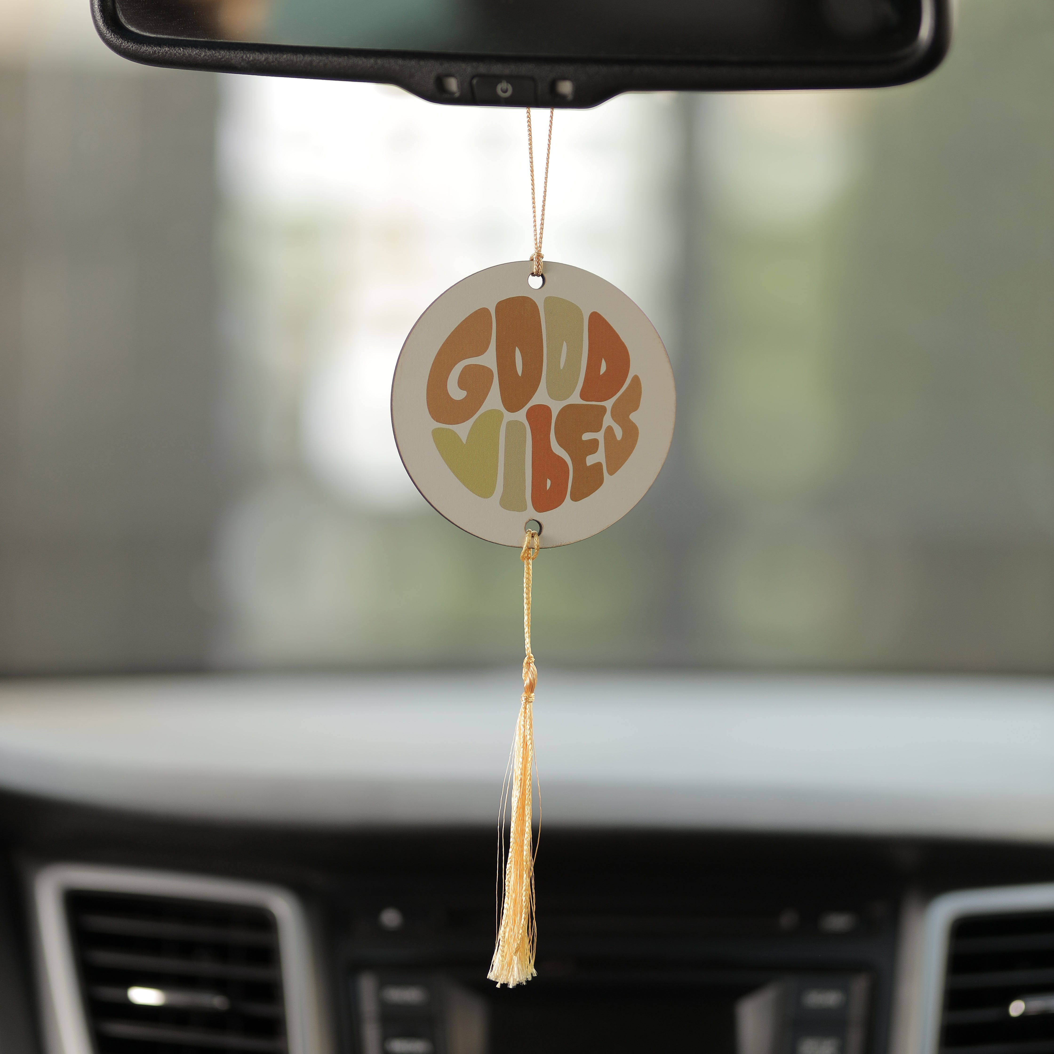 The Words Co Good Vibes Car Accessory