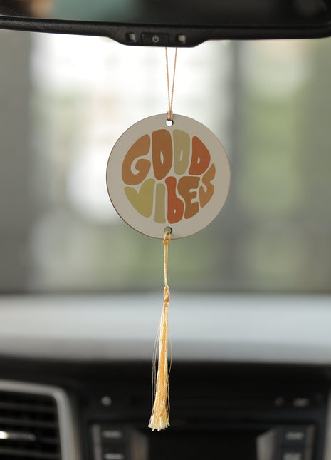 The Words Co Good Vibes Car Accessory