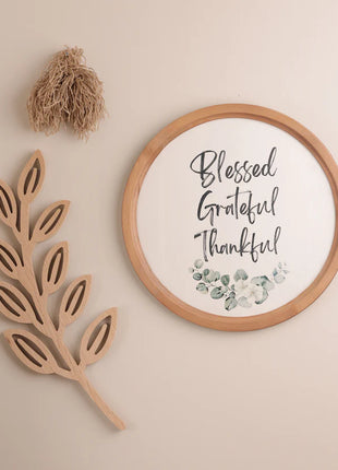 The Words Co Wooden Leaf Decor