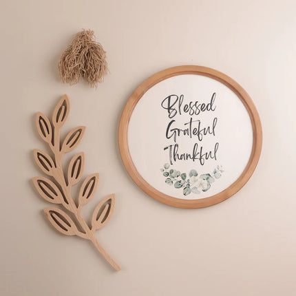 The Words Co Wooden Leaf Decor