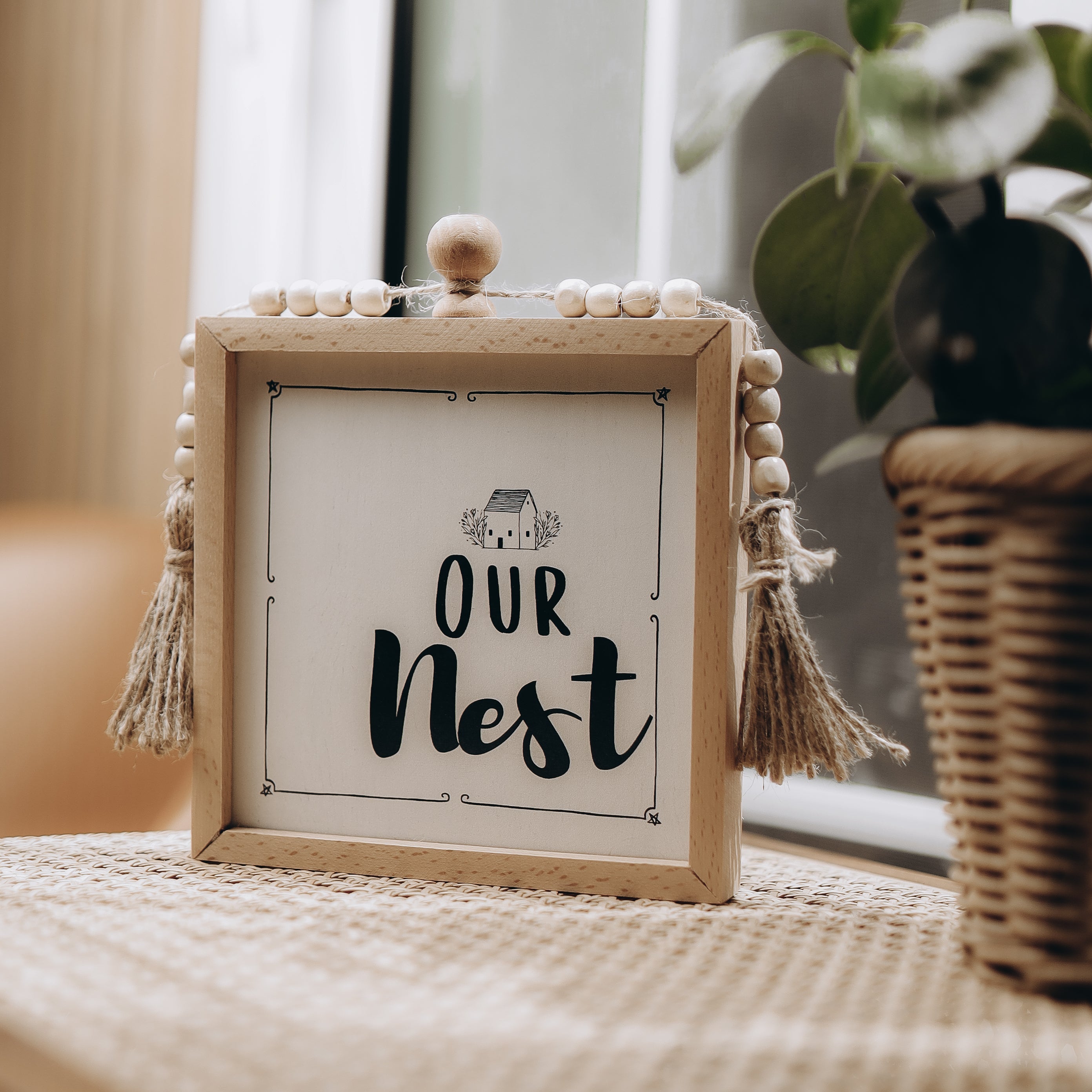 The Words Co Our Nest Beaded Frame