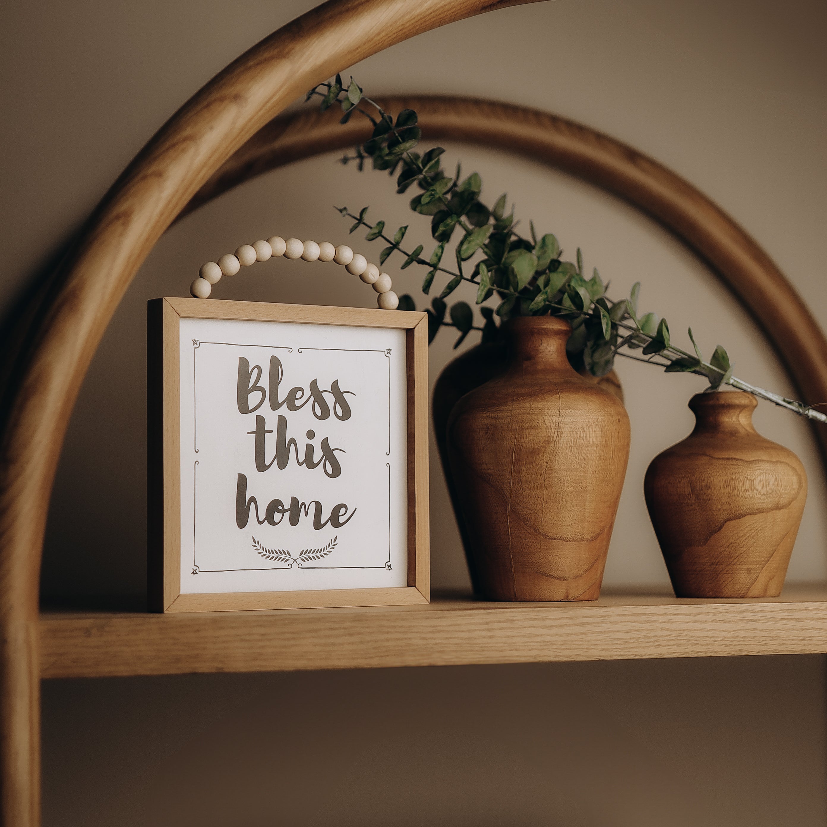 The Words Co Bless This Home Beaded Frame