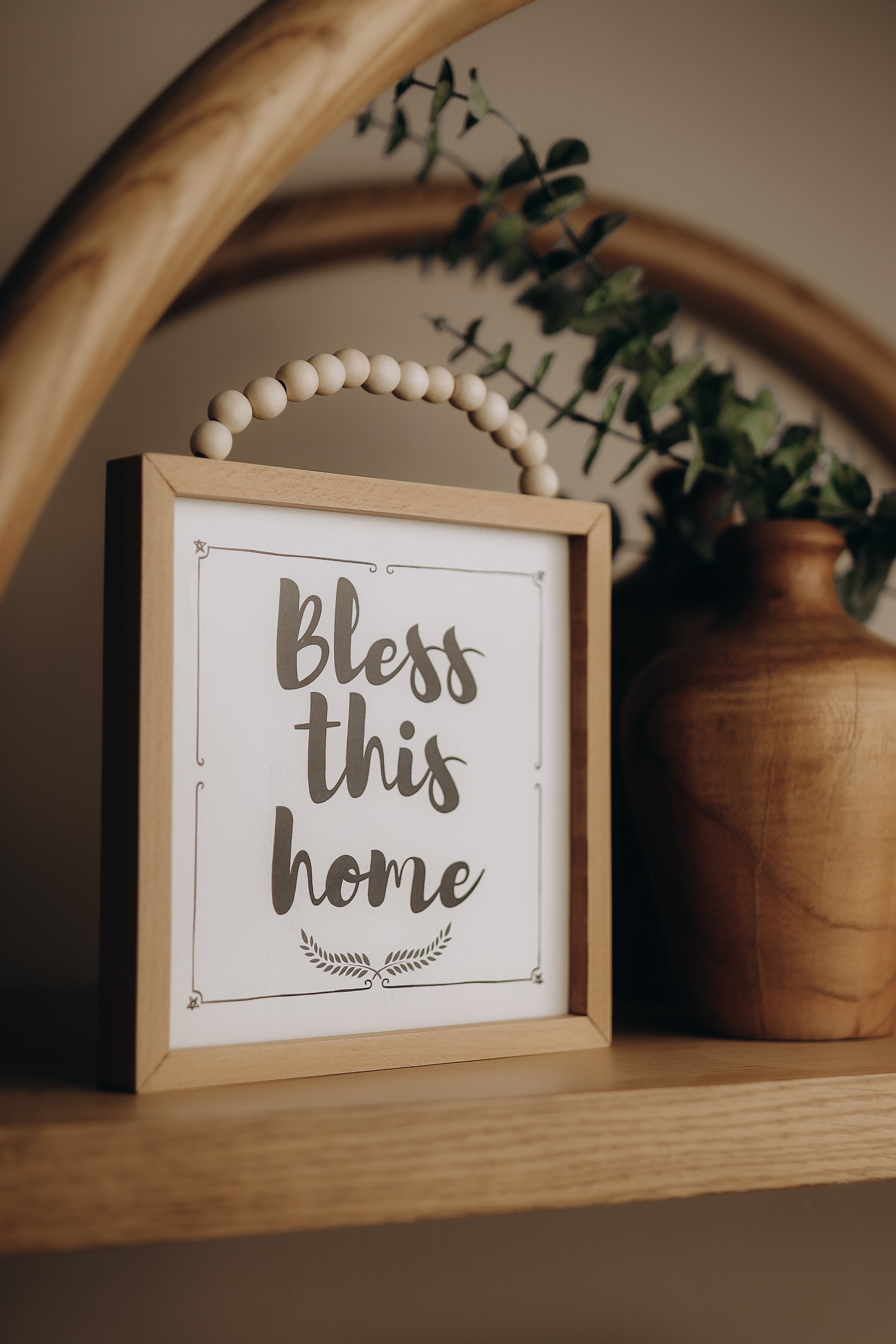 The Words Co Bless This Home Beaded Frame