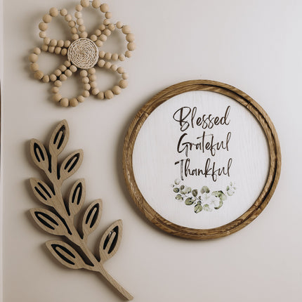 The Words Co Blessed Boho Wood Circle