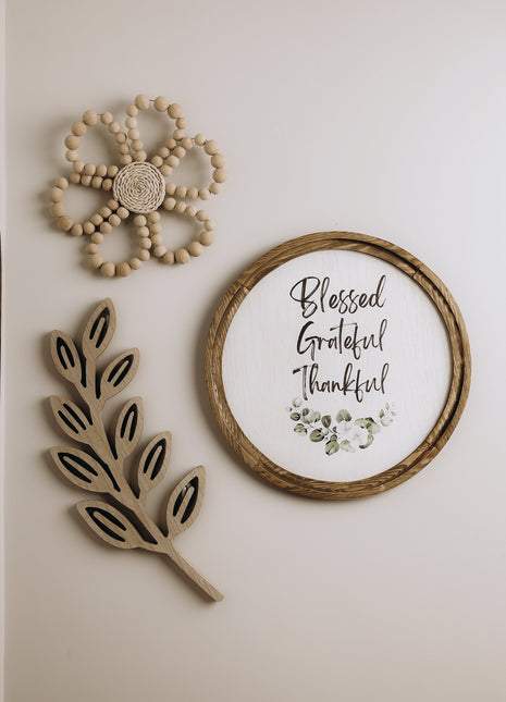 The Words Co Blessed Boho Wood Circle