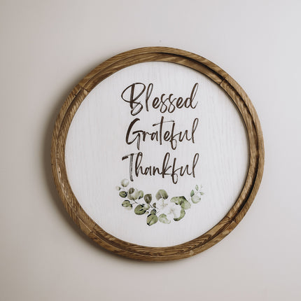 The Words Co Blessed Boho Wood Circle