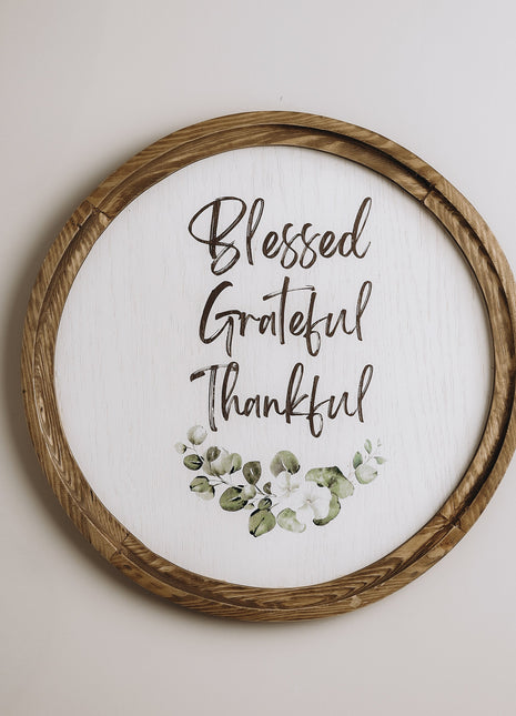 The Words Co Blessed Boho Wood Circle