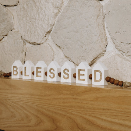The Words Co Blessed House Wood Blocks