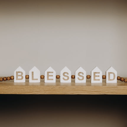 The Words Co Blessed House Wood Blocks