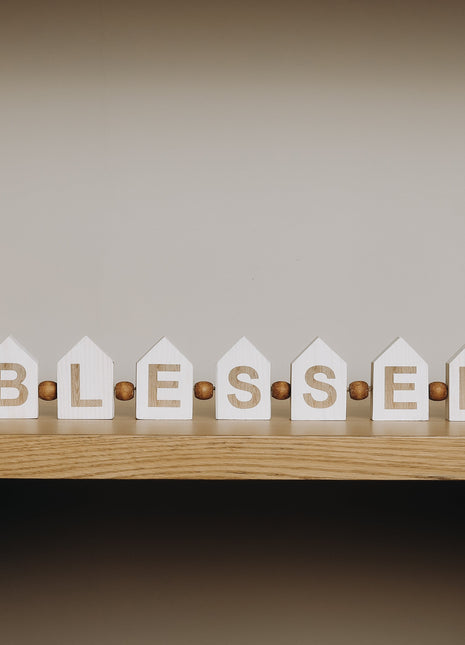 The Words Co Blessed House Wood Blocks