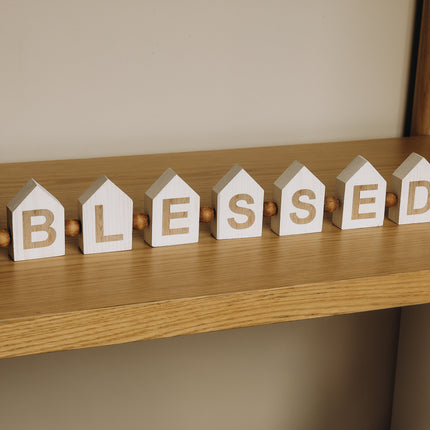 The Words Co Blessed House Wood Blocks