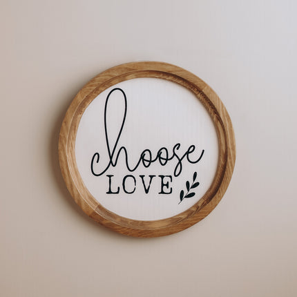 The Words Co Choose Love Boho Wood Circle