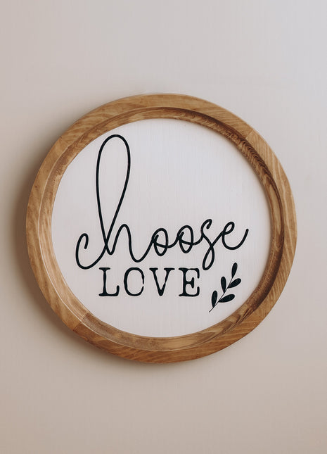 The Words Co Choose Love Boho Wood Circle