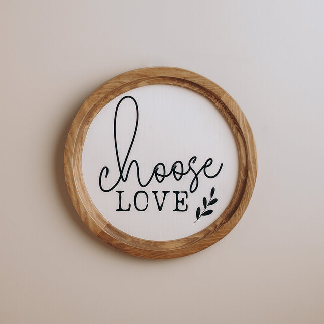 The Words Co Choose Love Boho Wood Circle