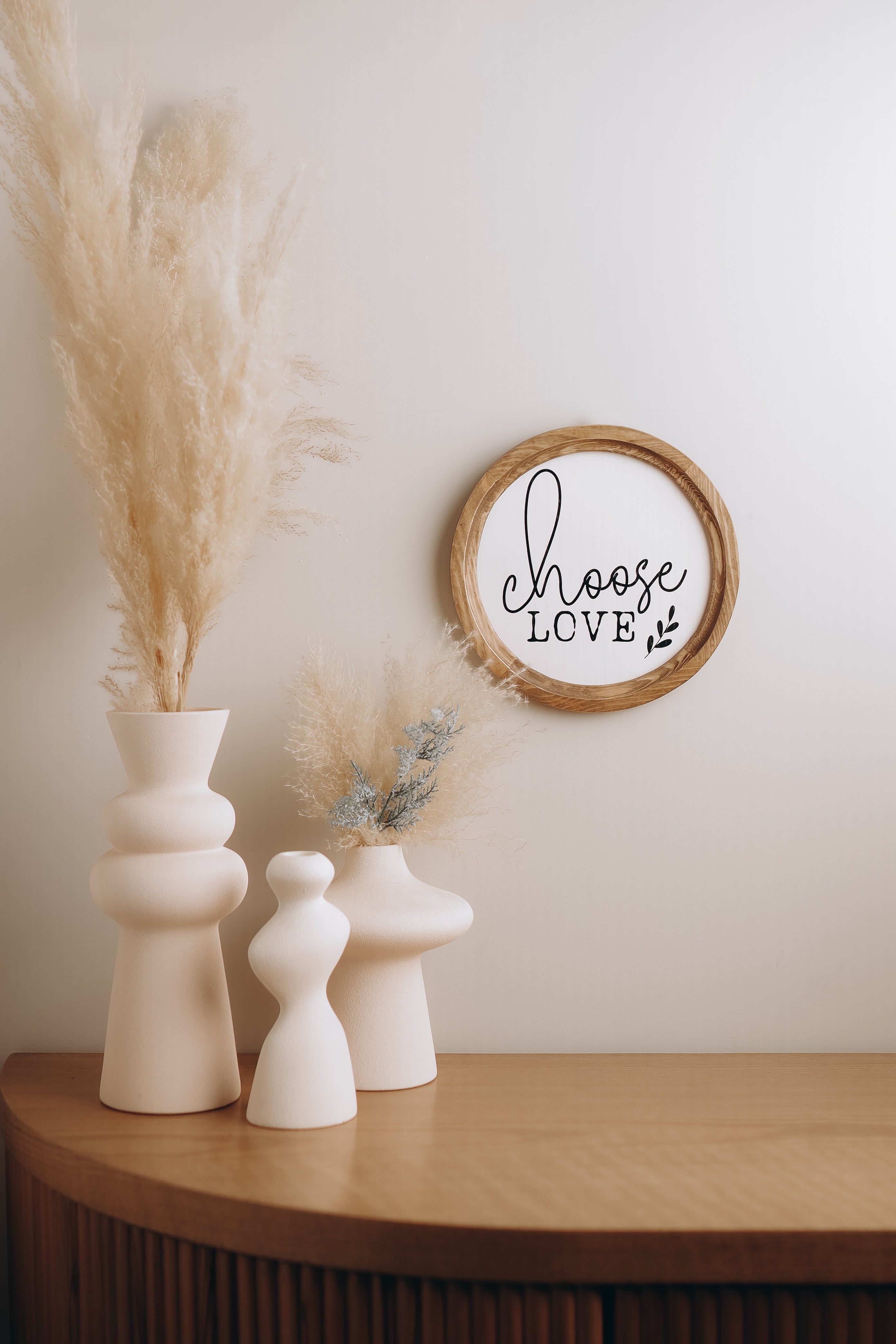 The Words Co Choose Love Boho Wood Circle