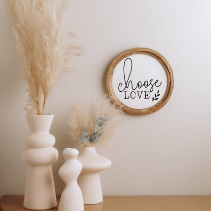 The Words Co Choose Love Boho Wood Circle