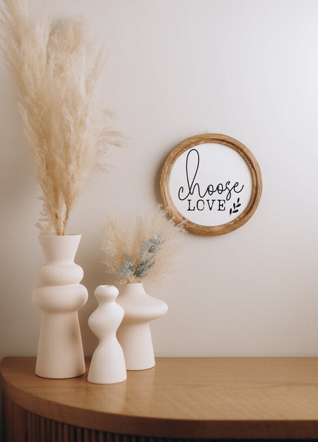 The Words Co Choose Love Boho Wood Circle