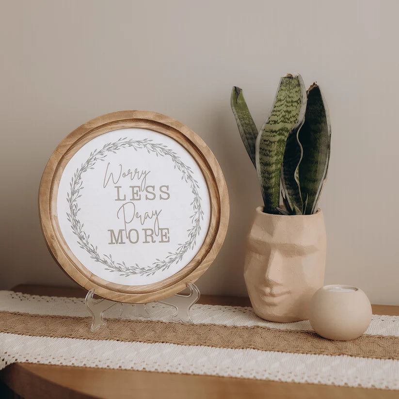 The Words Co Worry Less Boho Wood Decor