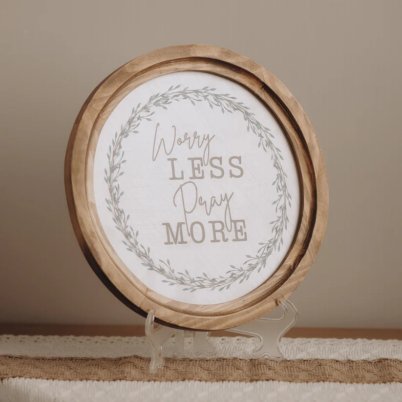 The Words Co Worry Less Boho Wood Decor