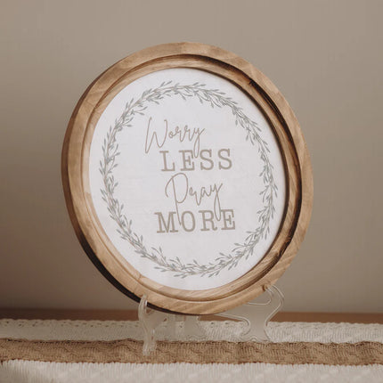 The Words Co Worry Less Boho Wood Decor