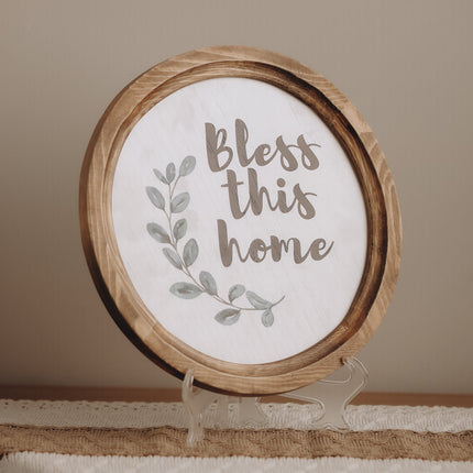 The Words Co Bless This Home Boho Wood Circle