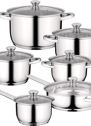 BergHoff Essentials 12 Pcs Cookware Set Gourmet Stainless Steel