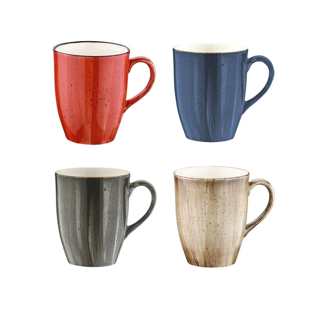 Bonna Aura Conic Mug Set - 4 Pieces, 330 ml