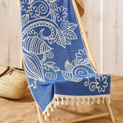 J Linens Beach Towel (Blue)(Light weight)