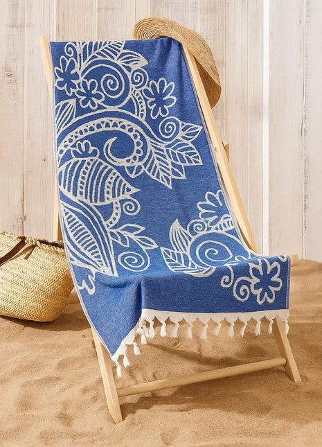 J Linens Beach Towel (Blue)(Light weight)