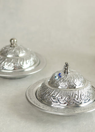 Arze Arabic Cloche Dome Platter