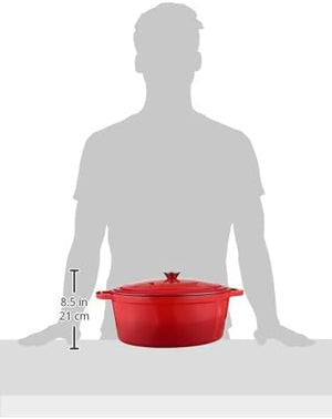 BergHoff Ron 34cmx25.5cm Cast Iron Oval Casserole Red