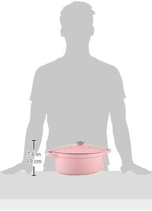 BergHoff Ron 29cmx23cm Cast Iron Oval Casserole Pink