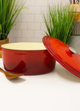 BergHoff Ron 34cmx25.5cm Cast Iron Oval Casserole Red