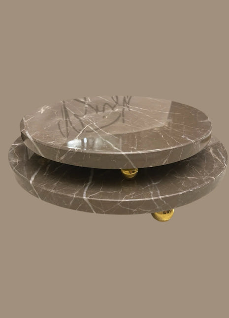 Brisk Round Tray with Golden Legs (Cleopatra)