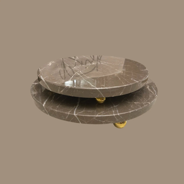 Brisk Round Tray with Golden Legs (Cleopatra)