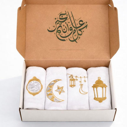 J Linens Ramadan BOX Towels Set of 4