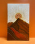 Wasl Sunset Oasis Hand Painted Rectangular Artwork