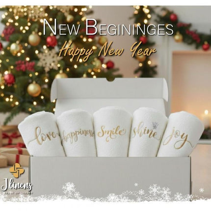 J Linens New Year Towel Set of 5