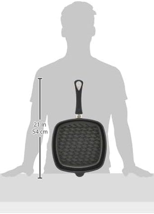 First Titanium BBQ Grilling Surface Flat Square Pan with Removable Handle, 28 x 28 cm