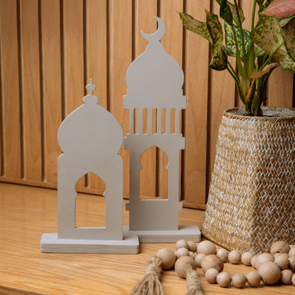 The Words Co Ramadan Mosque Wooden Decor Set