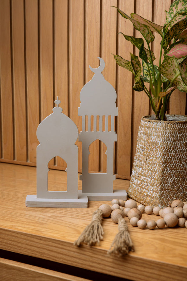 The Words Co Ramadan Mosque Wooden Decor Set