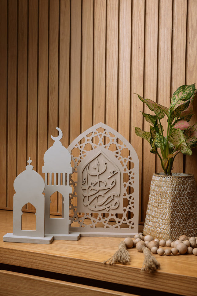 The Words Co Ramadan Mosque Wooden Decor Set