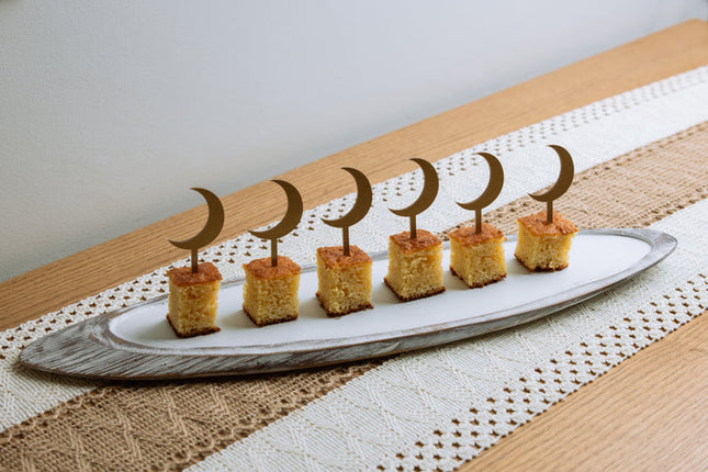 The Words Co Ramadan Crescent Food Topper – Set of 6